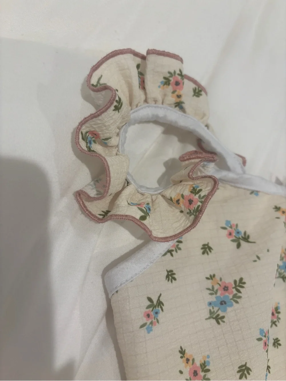 Unk Cream Floral Ruffle Cami & Shorts Pajama Set